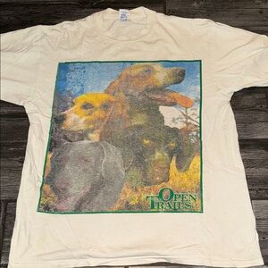 Vintage 1990s hunting dogs open trails men’s XL shirt